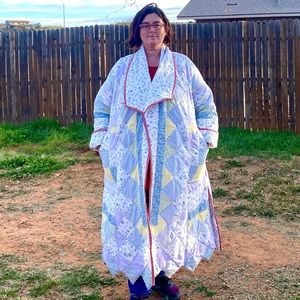 Patchwork Quilt Coat Plus Sized